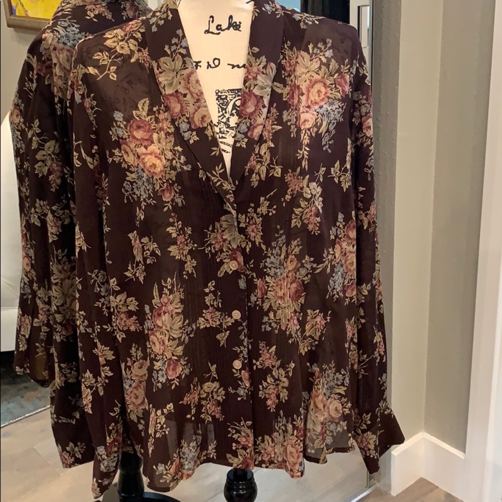 Ralph Lauren floral Burgundy Size 18W